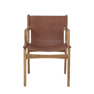 Bloomingville - Ollie Lounge Chair, Brun, Läder