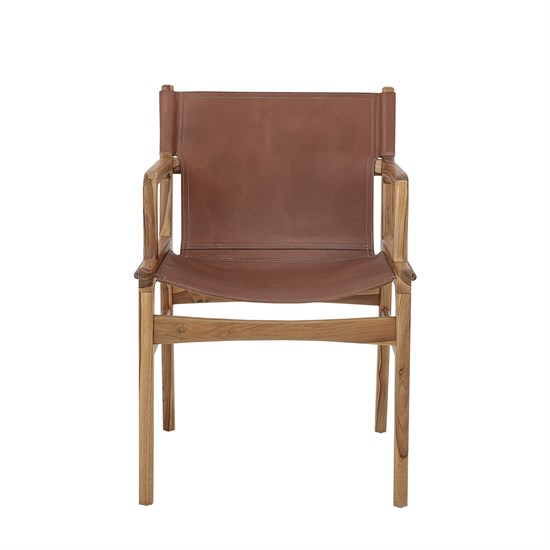 Bloomingville - Ollie Lounge Chair, Brun, Läder