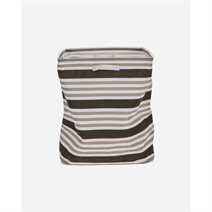House Doctor - Stripes tvättkorg - svart/vit