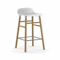 Normann Copenhagen - Form barstol 65 cm - vit/ek