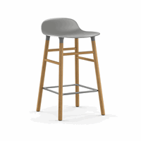 Normann Copenhagen - Form barstol 65 cm - grå/ek