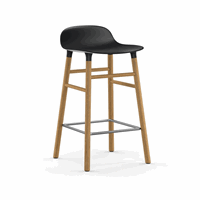 Normann Copenhagen - Form barstol 65 cm - svart/ek