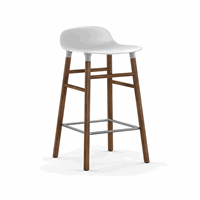 Normann Copenhagen - Form barstol 65 cm - vit/valnöt