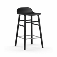 Normann Copenhagen - Form barstol 65 cm - svart/svartbetsad ek