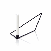 Applicata - Folded ljusstake large - svart 