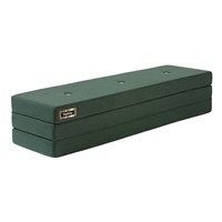 by KlipKlap - KK 3-lags vikbar madrass (180 cm) - mörkgrön med ljusgröna knappar