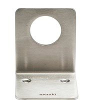 Meraki - Väggfäste för pumpflaskor - Borstad silverfinish