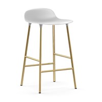 Normann Copenhagen - Form barstol 65 cm - vit/mässing