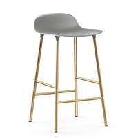 Normann Copenhagen - Form barstol 65 cm - grå/mässing