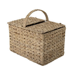 Bloomingville - Jasmy Basket med lock, Nature, Vattenhyacint