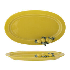 Creative Collection - Limone Serveringsfat, gult, stengods