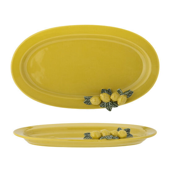 Creative Collection - Limone Serveringsfat, gult, stengods