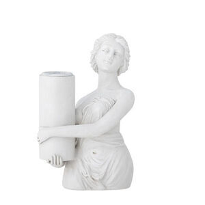 Creative Collection - Medea Ljusstake, Vit, Polyresin