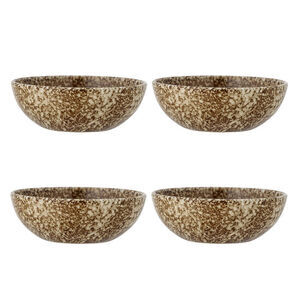 Bloomingville - Paula Skål, Multipack, Brun, Stengods