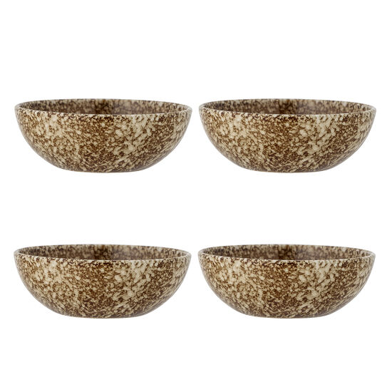 Bloomingville - Paula Skål, Multipack, Brun, Stengods