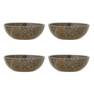 Bloomingville - Paula Skål, Multipack, Blå, Stengods