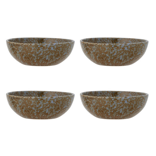 Bloomingville - Paula Skål, Multipack, Blå, Stengods