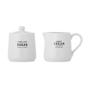 Creative Collection - Wendy Creamer & Sockerskål, vit, stengods