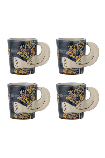 Bloomingville - Hezha-mugg, flerpack, blå, stengods