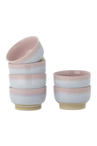 Bloomingville - Safie Skål, Multipack, Rosa, Stengods