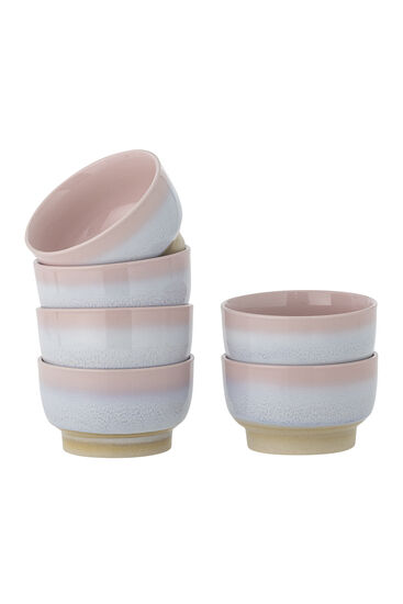 Bloomingville - Safie Skål, Multipack, Rosa, Stengods