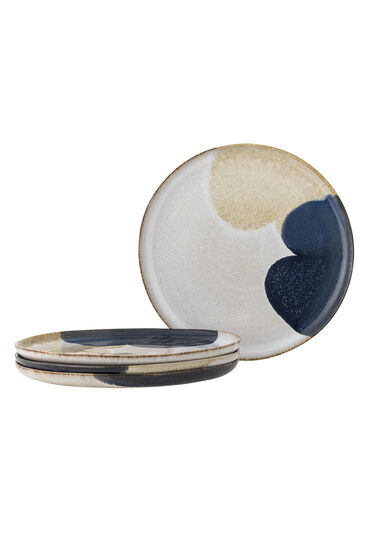 Bloomingville - Jules Tallrik, Multipack, Blå, Stengods