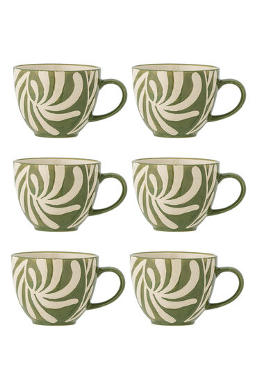 Bloomingville - Heikki Cup, Multipack, Grön, Stengods