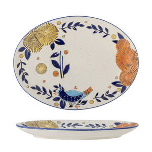 Creative Collection - Lynna Serveringsfat, blått, stengods