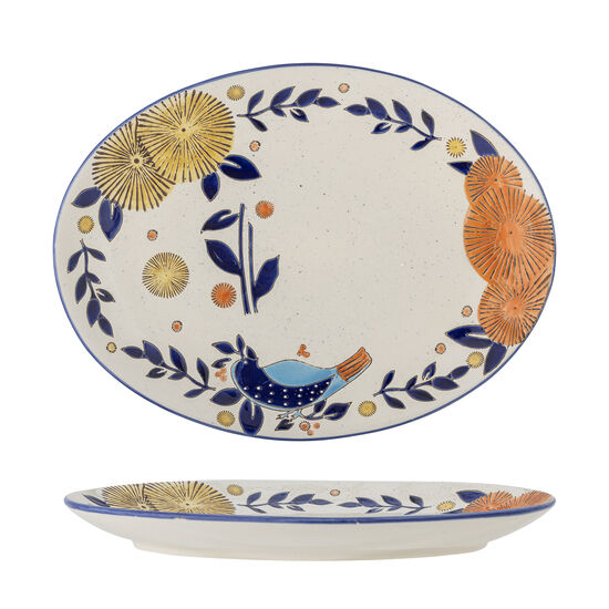 Creative Collection - Lynna Serveringsfat, blått, stengods