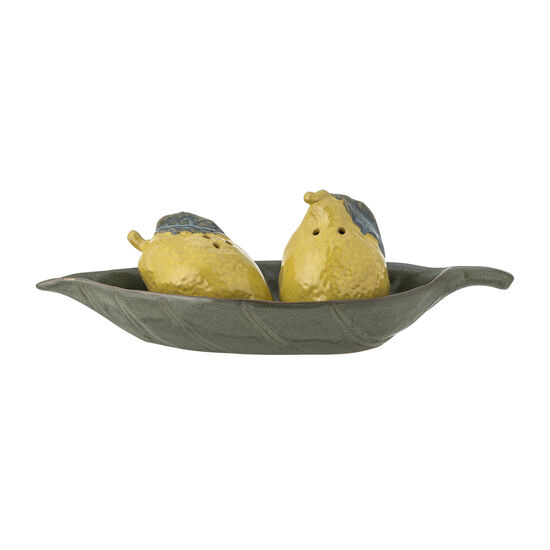 Creative Collection - Limone Salt & Peppar Set, Gul, Stengods