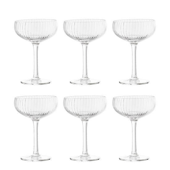 Bloomingville - Astrid Champagneglas, Multipack, Klart, Glas