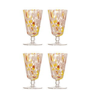 Bloomingville - Lilya Vinglas, Multipack, Rosa, Glas