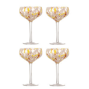 Bloomingville - Lilya Cocktailglas, Multipack, Rosa, Glas