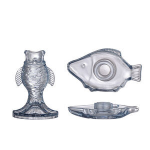 Creative Collection - Linley Ljusstake, Blå, Glas