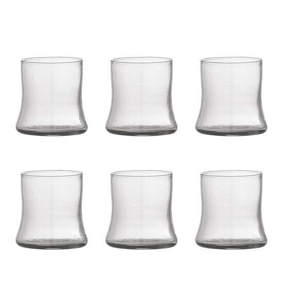 Bloomingville - Florentinskt dricksglas, flerpack, klart, återvunnet glas