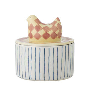 Bloomingville - Biona Burk med lock, Rosa, Stengods