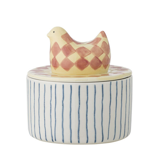 Bloomingville - Biona Burk med lock, Rosa, Stengods