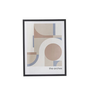 Bloomingville - Valvillustration med ram, svart, furu