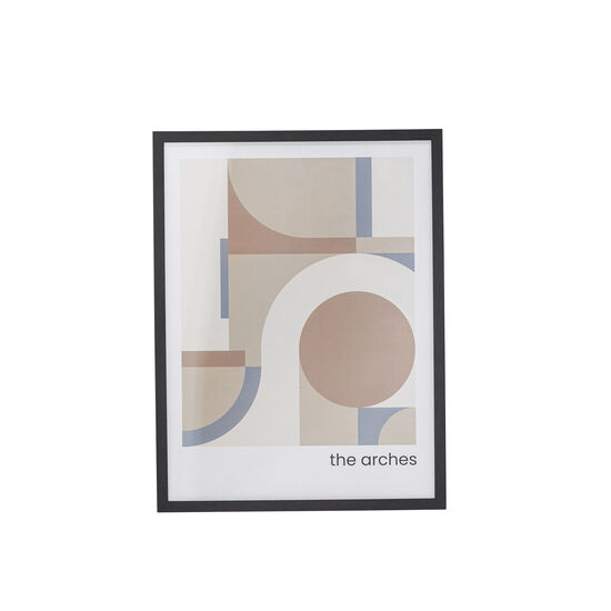 Bloomingville - Valvillustration med ram, svart, furu