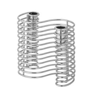 Bloomingville - Wavela Ljusstake, Silver, Järn
