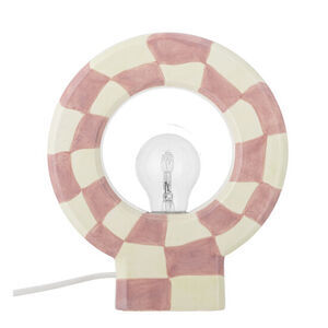 Bloomingville - Vialini bordslampa, rosa, stengods