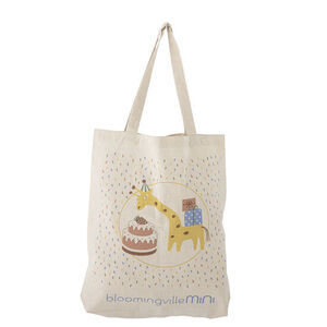 Bloomingville - Celebrate Tote Bag, Blå, Bomull