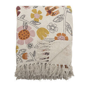 Bloomingville - Vivielle pläd, flerfärgad, återvunnen bomull