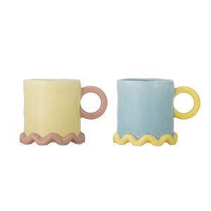 Bloomingville - Polly Mugg, Flerfärgad, Stengods