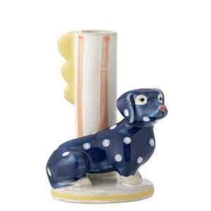 Bloomingville - Dachsy ljusstake, flerfärgad, stengods