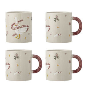 Bloomingville - Mary Mugg, Röd, Stengods