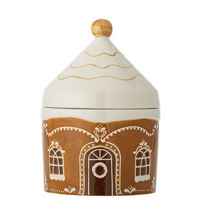 Bloomingville - Gina Burk med lock, Brun, Stengods