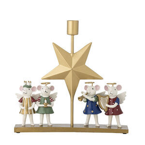 Bloomingville - Peo ljusstake, flerfärgad, polyresin