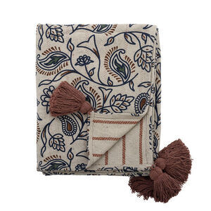 Creative Collection - Paisleypläd, flerfärgad, återvunnen bomull