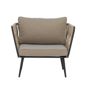 Bloomingville - Pavone Lounge Chair, brun, metall